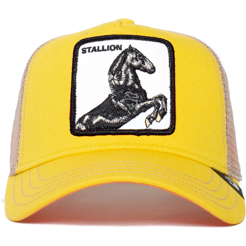 lippikset-kaareva-rekka-keltainen-snapback-the-stallion-the-farm-goorin-bros