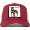 lippikset-kaareva-rekka-punainen-snapback-the-baddest-boy-the-farm-goorin-bros