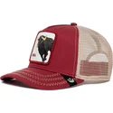 lippikset-kaareva-rekka-punainen-snapback-the-bull-the-farm-goorin-bros