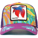 cap-kaareva-violet-snapback-pez-luchador-siam-fighter-even-betta-the-farm-the-farm-de-goorin-bros