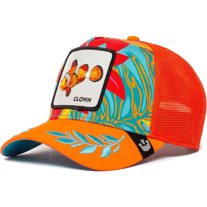 lippikset-kaareva-rekka-oranssi-snapback-clown-public-anemone-the-farm-goorin-bros