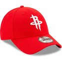 new-era-curved-brim-9forty-the-league-houston-rockets-nba-red-adjustable-cap