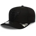cap-kaareva-black-snapback-9fifty-tonal-stretch-snap-chicago-bulls-nba-new-era