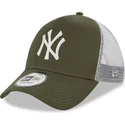 lippikset-kaareva-rekka-vihrea-snapback-9forty-a-frame-new-york-yankees-mlb-new-era