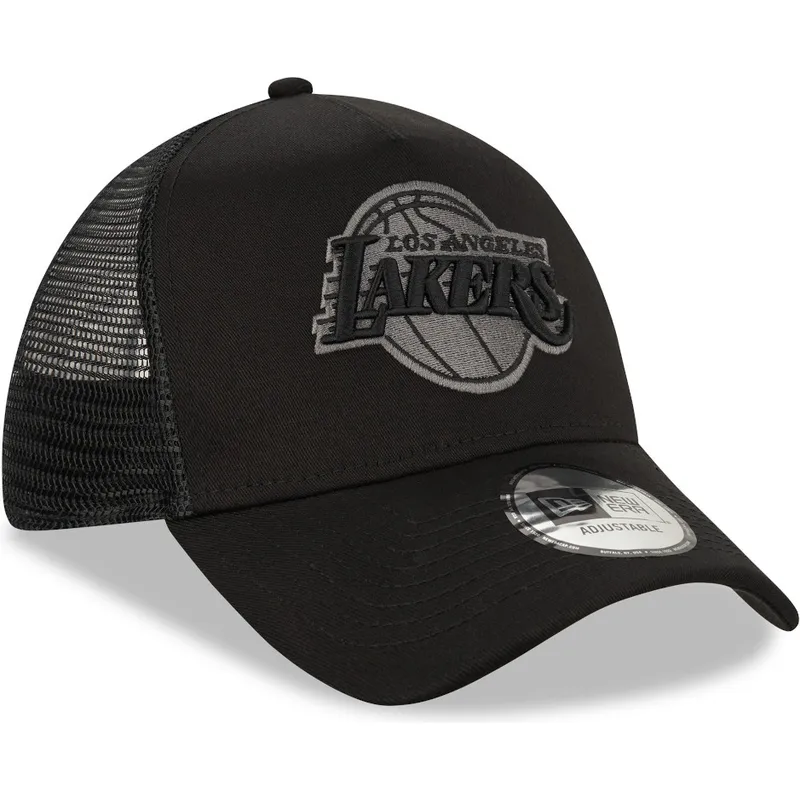 lippikset-kaareva-rekka-musta-snapback-9forty-a-frame-tonal-los-angeles-lakers-nba-new-era