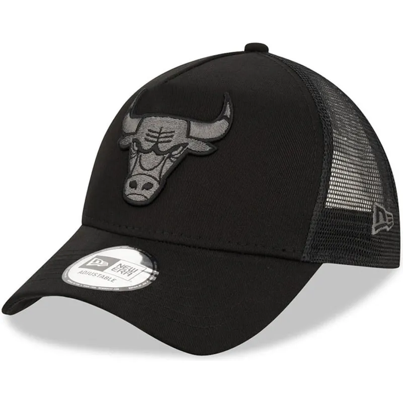 lippikset-kaareva-rekka-musta-snapback-9forty-a-frame-tonal-chicago-bulls-nba-new-era