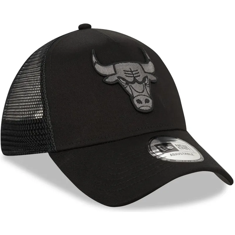 lippikset-kaareva-rekka-musta-snapback-9forty-a-frame-tonal-chicago-bulls-nba-new-era
