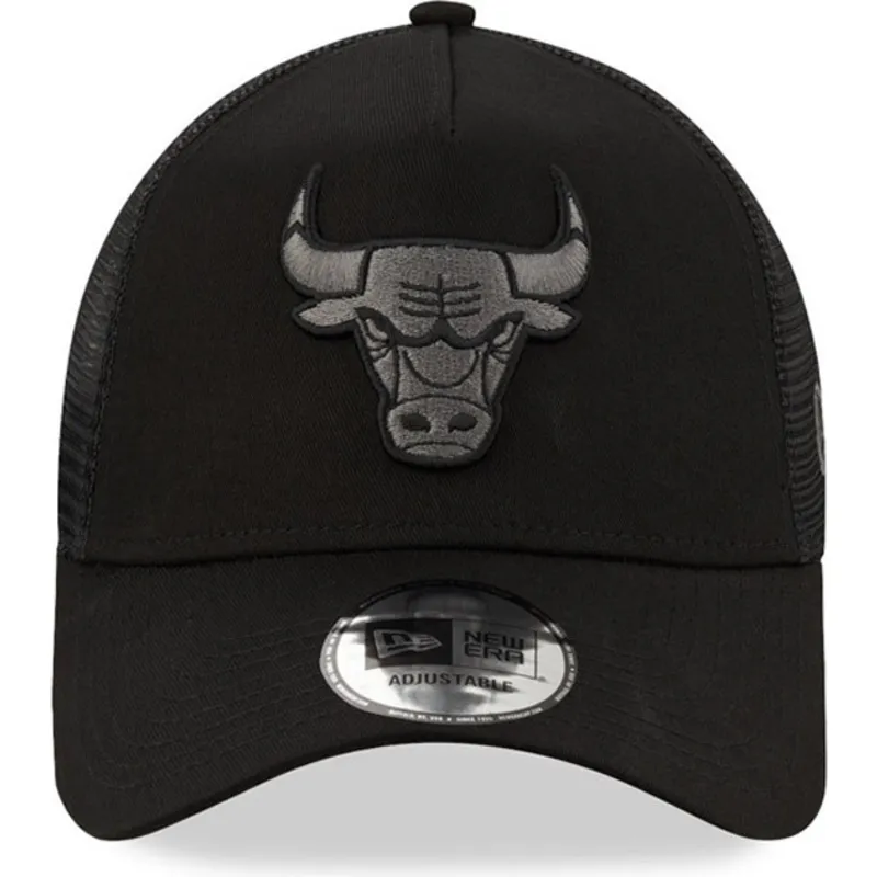 lippikset-kaareva-rekka-musta-snapback-9forty-a-frame-tonal-chicago-bulls-nba-new-era