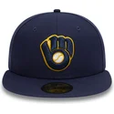 lippikset-littea-laivastonsininen-istuva-59fifty-authentic-on-field-milwaukee-brewers-mlb-new-era