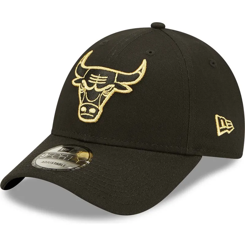 cap-kaareva-black-adjustable-strap-dorado-9forty-metallic-chicago-bulls-nba-new-era cap-kaareva-black-adjustable-strap-dorado-9forty-metallic-chicago-bulls-nba-new-era