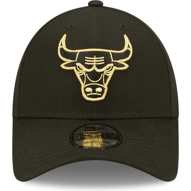 cap-kaareva-black-adjustable-strap-dorado-9forty-metallic-chicago-bulls-nba-new-era cap-kaareva-black-adjustable-strap-dorado-9forty-metallic-chicago-bulls-nba-new-era