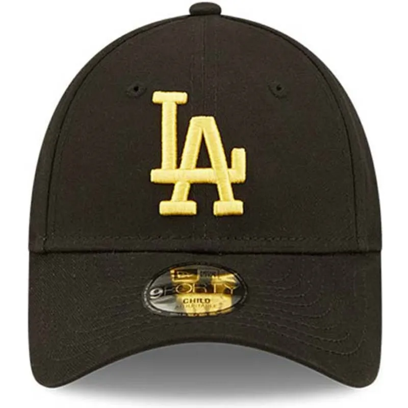 lippikset-kaareva-musta-saadettava-nauha-lapsille-dorado-9forty-league-essential-los-angeles-dodgers-mlb-new-era