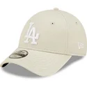 lippikset-kaareva-beige-saadettava-nauha-lapsille-9forty-league-essential-los-angeles-dodgers-mlb-new-era