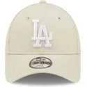 lippikset-kaareva-beige-saadettava-nauha-lapsille-9forty-league-essential-los-angeles-dodgers-mlb-new-era