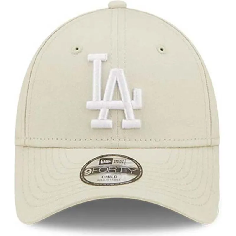 lippikset-kaareva-beige-saadettava-nauha-lapsille-9forty-league-essential-los-angeles-dodgers-mlb-new-era