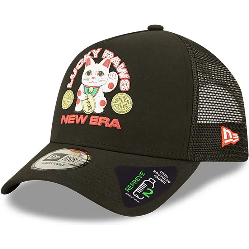lippikset-kaareva-rekka-musta-snapback-a-frame-repreve-lucky-paws-new-era