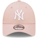 lippikset-kaareva-vaaleanpunainen-saadettava-nauha-9forty-league-essential-new-york-yankees-mlb-new-era