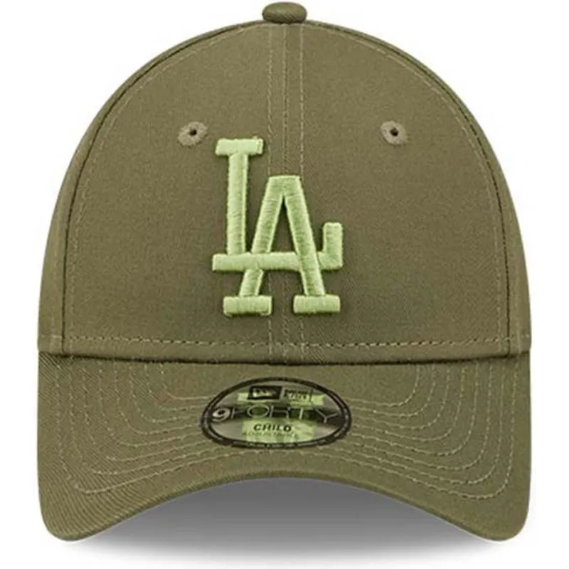 lippikset-kaareva-vihrea-saadettava-nauha-lapsille-9forty-league-essential-los-angeles-dodgers-mlb-new-era