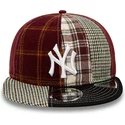 new-era-flat-brim-9fifty-patch-panel-new-york-yankees-mlb-red-and-black-adjustable-cap