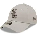 cap-kaareva-beige-adjustable-strap-lapsille-9forty-league-essential-chicago-white-sox-mlb-new-era
