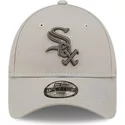 new-era-curved-brim-youth-9forty-league-essential-chicago-white-sox-mlb-beige-adjustable-cap