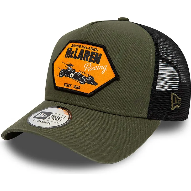 lippikset-kaareva-rekka-vihrea-snapback-bruce-mclaren-a-frame-lifestyle-mclaren-racing-formula-1-new-era