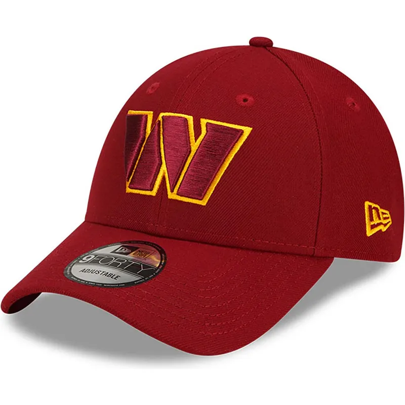 lippikset-kaareva-punainen-saadettava-nauha-9forty-the-league-washington-commanders-nfl-new-era