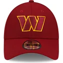 lippikset-kaareva-punainen-saadettava-nauha-9forty-the-league-washington-commanders-nfl-new-era