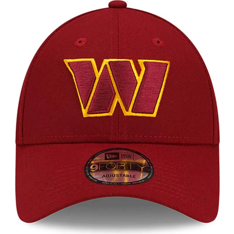lippikset-kaareva-punainen-saadettava-nauha-9forty-the-league-washington-commanders-nfl-new-era