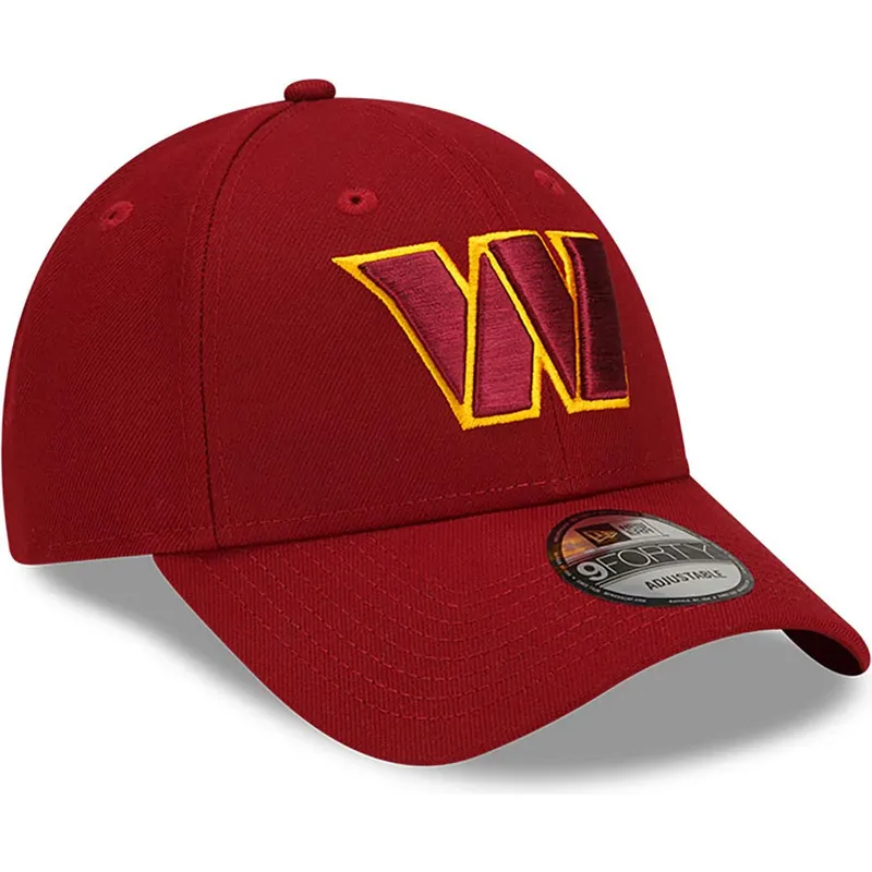 lippikset-kaareva-punainen-saadettava-nauha-9forty-the-league-washington-commanders-nfl-new-era