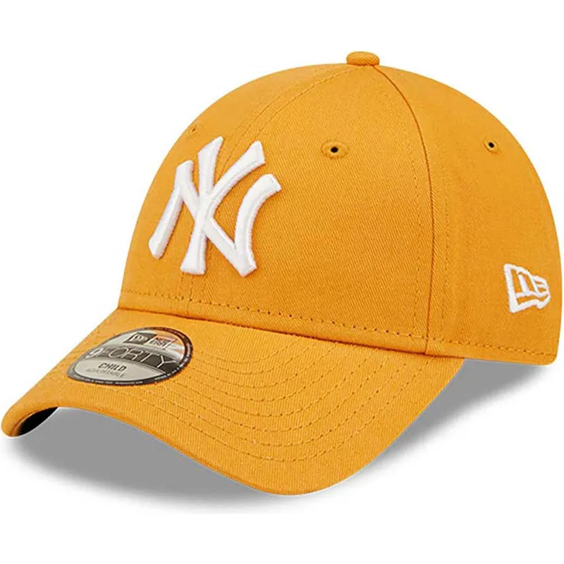 cap-kaareva-orange-adjustable-strap-lapsille-9forty-league-essential-new-york-yankees-mlb-new-era