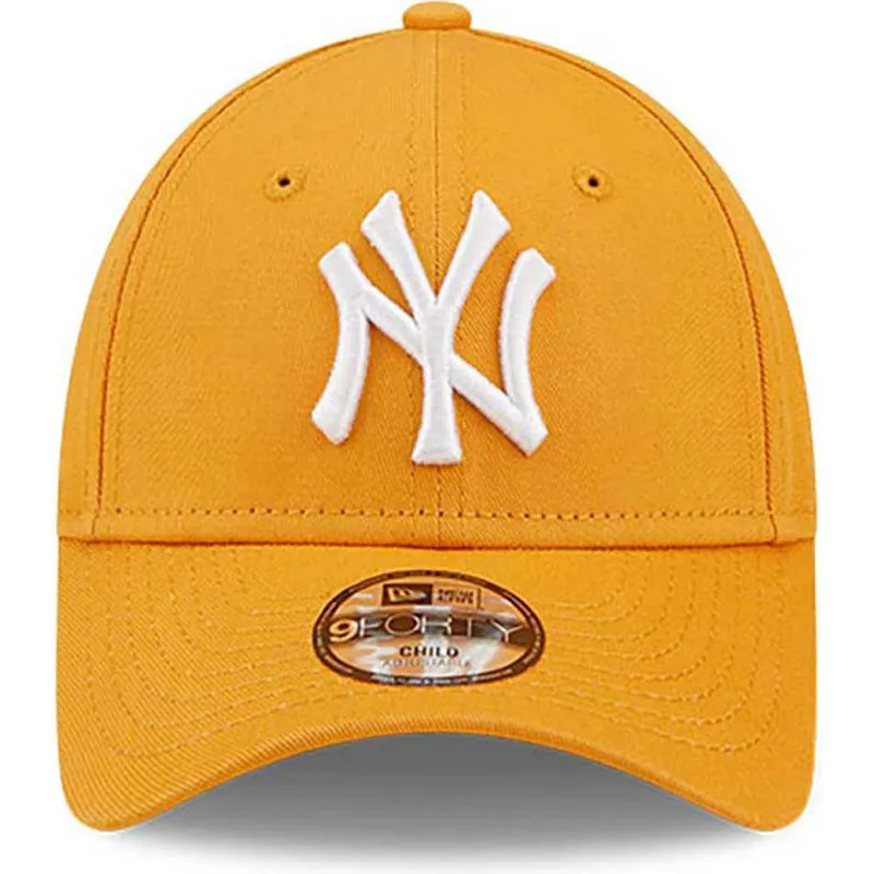 cap-kaareva-orange-adjustable-strap-lapsille-9forty-league-essential-new-york-yankees-mlb-new-era