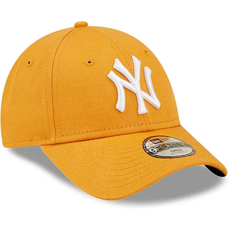cap-kaareva-orange-adjustable-strap-lapsille-9forty-league-essential-new-york-yankees-mlb-new-era