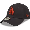 cap-kaareva-navy-blue-adjustable-strap-lapsille-marron-9forty-league-essential-los-angeles-dodgers-mlb-new-era