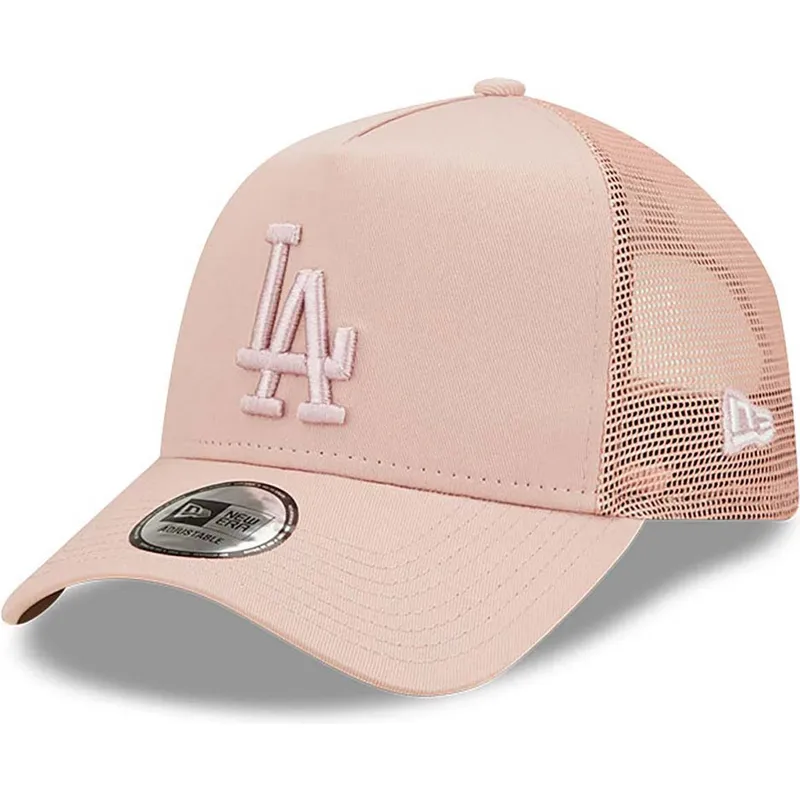 lippikset-kaareva-rekka-vaaleanpunainen-snapback-a-frame-tonal-mesh-los-angeles-dodgers-mlb-new-era