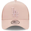 lippikset-kaareva-rekka-vaaleanpunainen-snapback-a-frame-tonal-mesh-los-angeles-dodgers-mlb-new-era