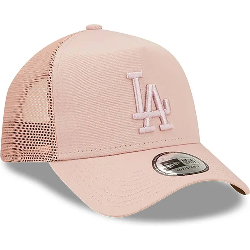 lippikset-kaareva-rekka-vaaleanpunainen-snapback-a-frame-tonal-mesh-los-angeles-dodgers-mlb-new-era