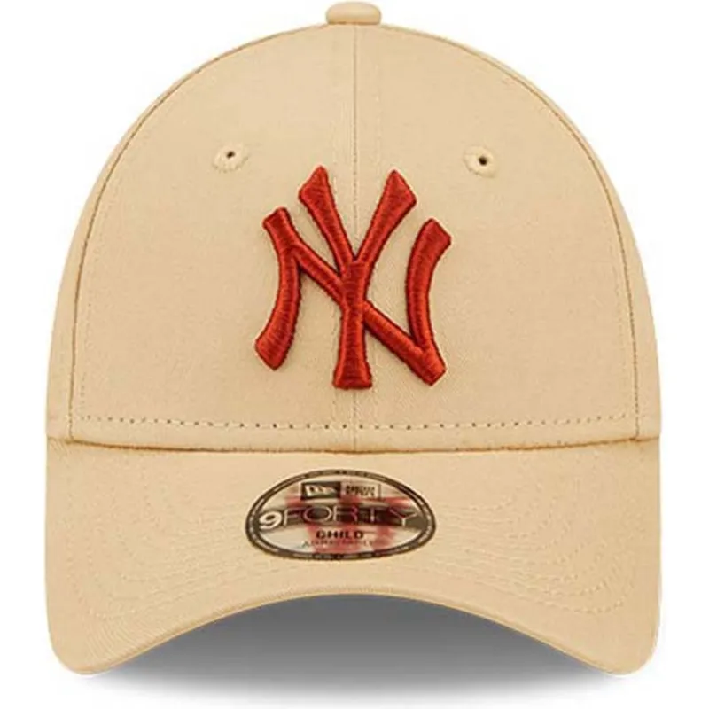 lippikset-kaareva-beige-saadettava-nauha-lapsille-9forty-league-essential-new-york-yankees-mlb-new-era
