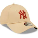 lippikset-kaareva-beige-saadettava-nauha-lapsille-9forty-league-essential-new-york-yankees-mlb-new-era
