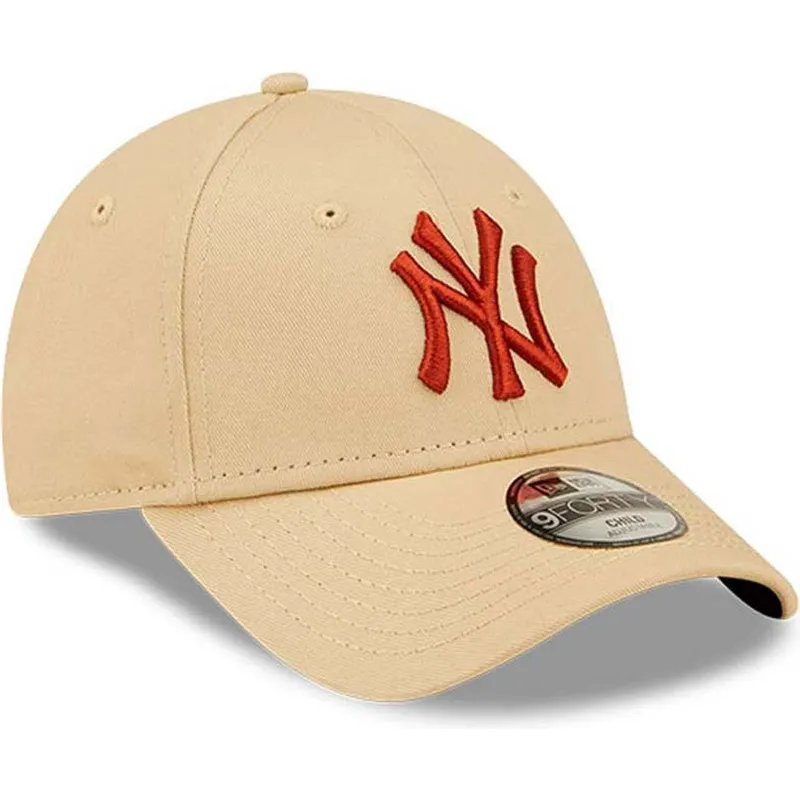lippikset-kaareva-beige-saadettava-nauha-lapsille-9forty-league-essential-new-york-yankees-mlb-new-era