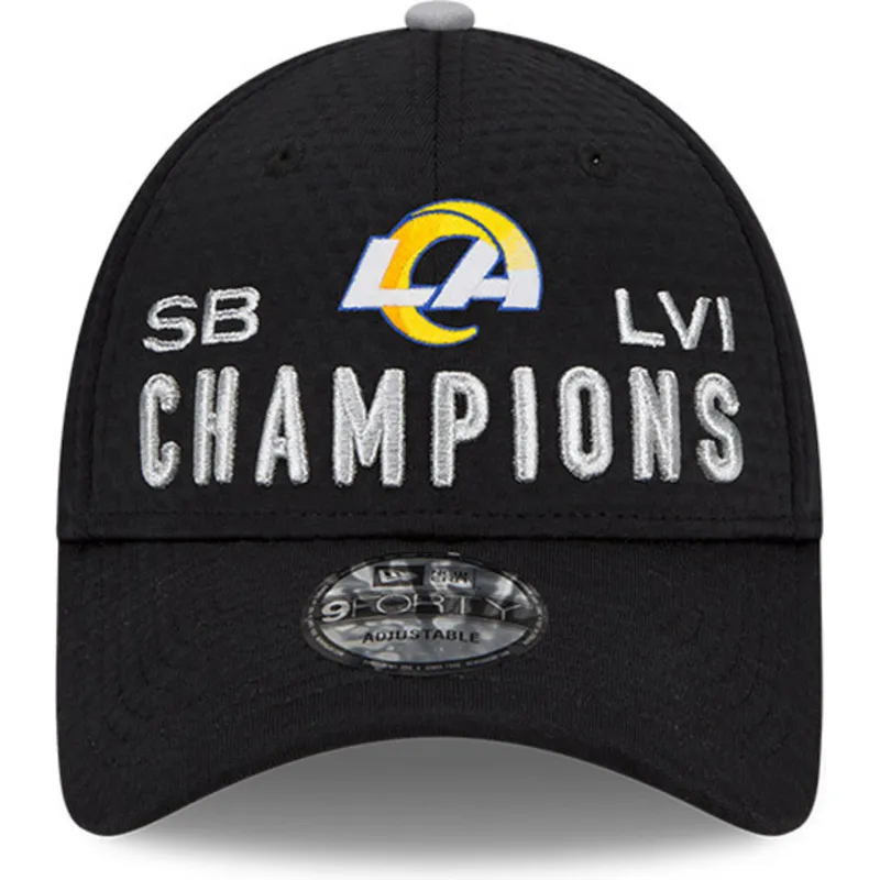 lippikset-kaareva-musta-saadettava-nauha-9forty-super-bowl-champions-lvi-2022-los-angeles-rams-nfl-new-era