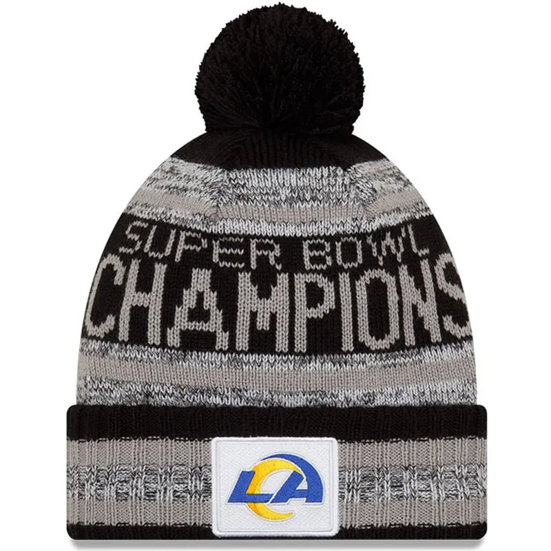 lakit-tupsu-musta-parade-knit-super-bowl-champions-lvi-2022-los-angeles-rams-nfl-new-era
