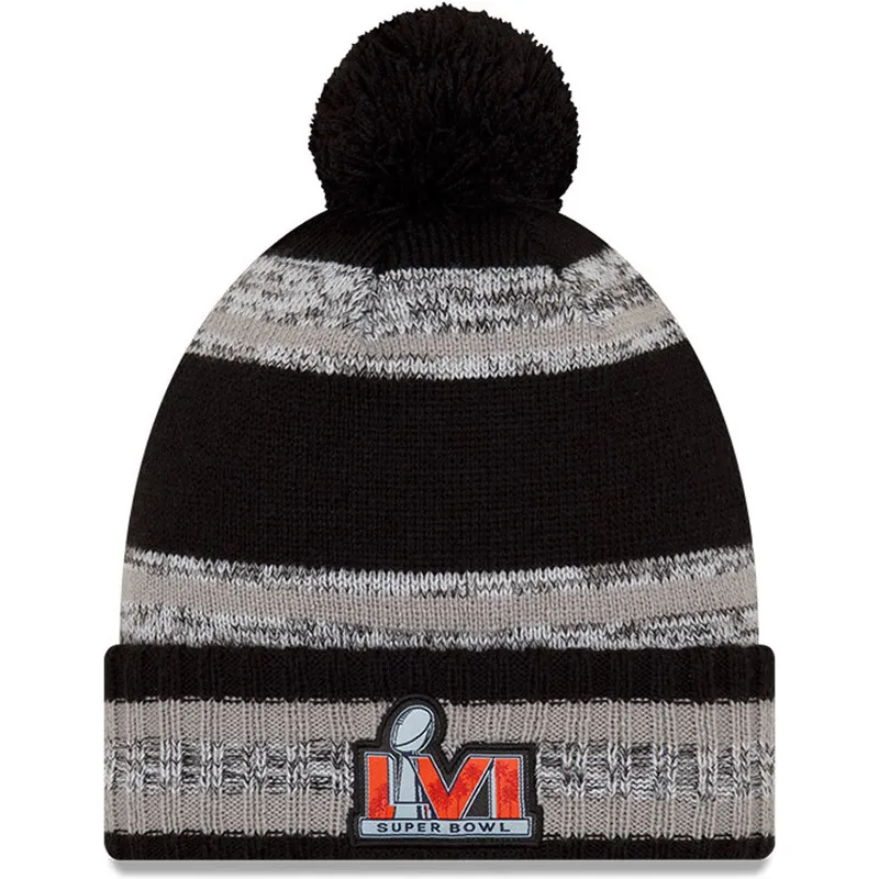 lakit-tupsu-musta-parade-knit-super-bowl-champions-lvi-2022-los-angeles-rams-nfl-new-era
