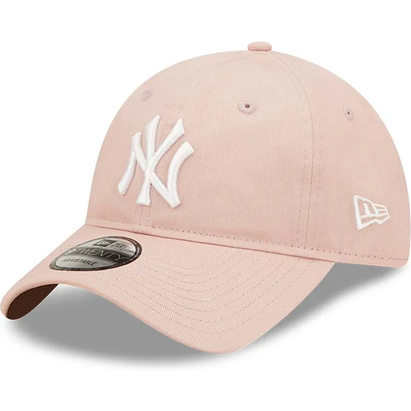 lippikset-kaareva-vaaleanpunainen-saadettava-nauha-9twenty-league-essential-new-york-yankees-mlb-new-era