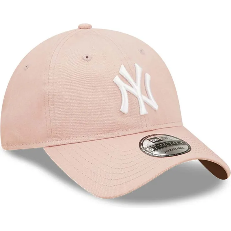 lippikset-kaareva-vaaleanpunainen-saadettava-nauha-9twenty-league-essential-new-york-yankees-mlb-new-era