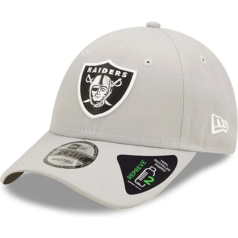 lippikset-kaareva-harmaa-saadettava-nauha-9forty-repreve-las-vegas-raiders-nfl-new-era