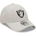 lippikset-kaareva-harmaa-saadettava-nauha-9forty-repreve-las-vegas-raiders-nfl-new-era