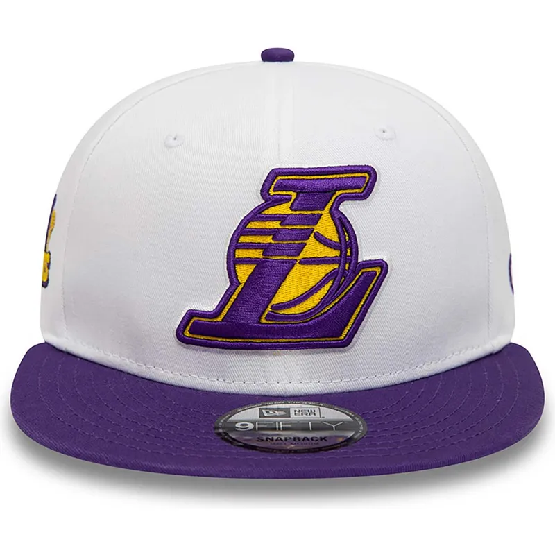 cap-littea-white-snapback-9fifty-crown-patches-champions-los-angeles-lakers-nba-new-era