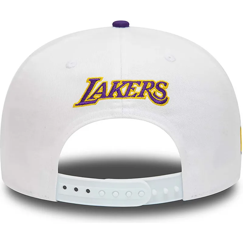 cap-littea-white-snapback-9fifty-crown-patches-champions-los-angeles-lakers-nba-new-era