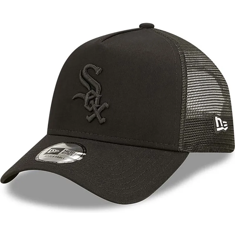 lippikset-kaareva-rekka-musta-snapback-a-frame-tonal-mesh-chicago-white-sox-mlb-new-era